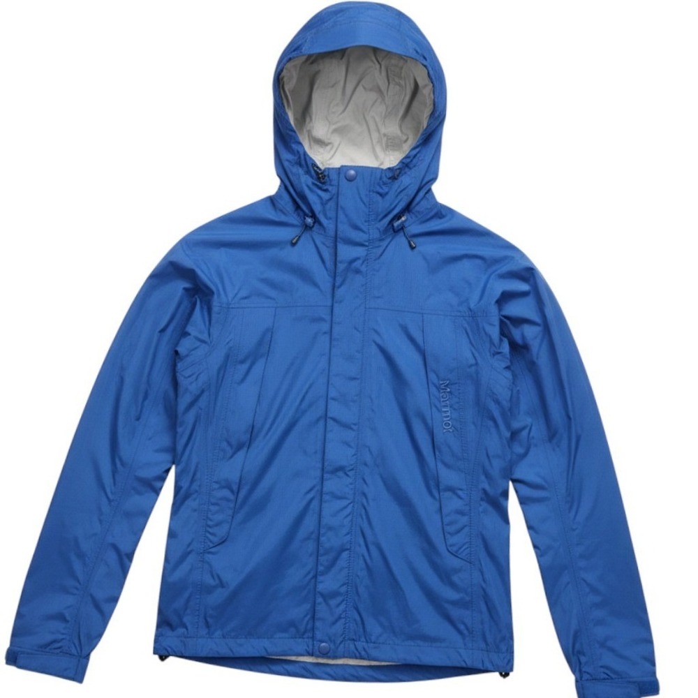 Marmot‎ PreCip Rain Jacket  Medium Blue Waterproof Hooded Shell Ripstop Nylon